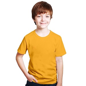 XENOVAURBAN Kids Unisex Solid Round Neck Cotton