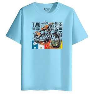 XENOVAURBAN Mens Regular Fit Biker Printed Round