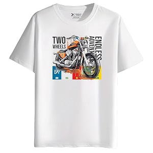 XENOVAURBAN Mens Regular Fit Biker Printed Round