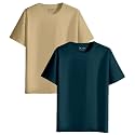 XENOVAURBAN Unisex Regular Cotton Combo of 2 Solid Color Tshirt