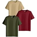XENOVAURBAN Unisex Regular Cotton Combo of 3 Solid Color Tshirt