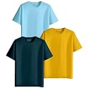 XENOVAURBAN Unisex Regular Cotton Combo of 3 Solid Color Tshirt