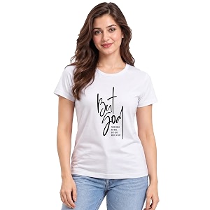 XENOVAURBAN Women Cotton Printed Regular Fit T-Shirt