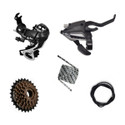 Xezon Bicycle New 7 Speed Gear Set With Freewheel Chain Derailleur Durable Build Bicycle Brake Disk