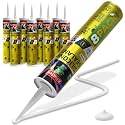 XFasten White Silicone Caulk 10.1oz (8-Pack, 80.8oz Total) Odorless 100% Silicone Waterproof Sealant for RV Caulking Exterior, Aquarium Silicone, Bathtub Caulk, Window | Outdoor Caulking Weatherproof
