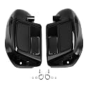 XFMT Motorcycle Lower Fairing Lower Vented Leg Fairing with 6.5" Speaker Pods & Grills Fit For Harley Davidson Touring Road King Street Glide Electra Glide 2014-2024, Vivid Black