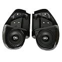 XFMT Motorcycles Vivid Black Lower Vented Leg Fairing W/ 6.5" Speakers For Harley Air-Cooled Touring Road King, Street Glide, Electra Glide 2014-2024