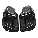 XFMT Motorcycles Vivid Black Lower Vented Leg Fairing W/ 6.5" Speakers & Grills For Harley air-cooled Touring Road King Street Glide Road Glide Electra Glide 2014-2024