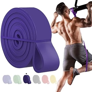 xfyt beyond boundaries 40-90 lbs pull up resistance bands for very heavy strength workouts amp fitness gym  natural rubber loop band for men training 20-45kgs purple