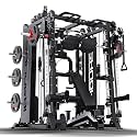 XGSW Smith Machine with Weight Stack, Multi-Function Squat Rack Power Cage with Cable Crossover System, for Home Gym