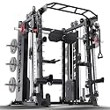 XGSW Smith Machine with Weight Stack, Multi-Function Squat Rack Power Cage with Cable Crossover System, for Home Gym