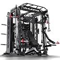 XGSW Smith Machine with Weight Stack, Multi-Function Squat Rack Power Cage with Cable Crossover System, for Home Gym
