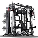 XGSW Smith Machine with Weight Stack, Multi-Function Squat Rack Power Cage with Cable Crossover System, for Home Gym
