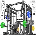 XGSW Smith Machine with Weight Stack, Multi-Function Squat Rack Power Cage with Cable Crossover System, for Home Gym