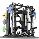 XGSW Smith Machine with Weight Stack, Multi-Function Squat Rack Power Cage with Cable Crossover System, for Home Gym