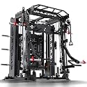 XGSW Smith Machine with Weight Stack, Multi-Function Squat Rack Power Cage with Cable Crossover System, for Home Gym