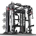 XGSW Smith Machine with Weight Stack, Multi-Function Squat Rack Power Cage with Cable Crossover System, for Home Gym