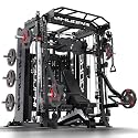 XGSW Smith Machine with Weight Stack, Multi-Function Squat Rack Power Cage with Cable Crossover System, for Home Gym