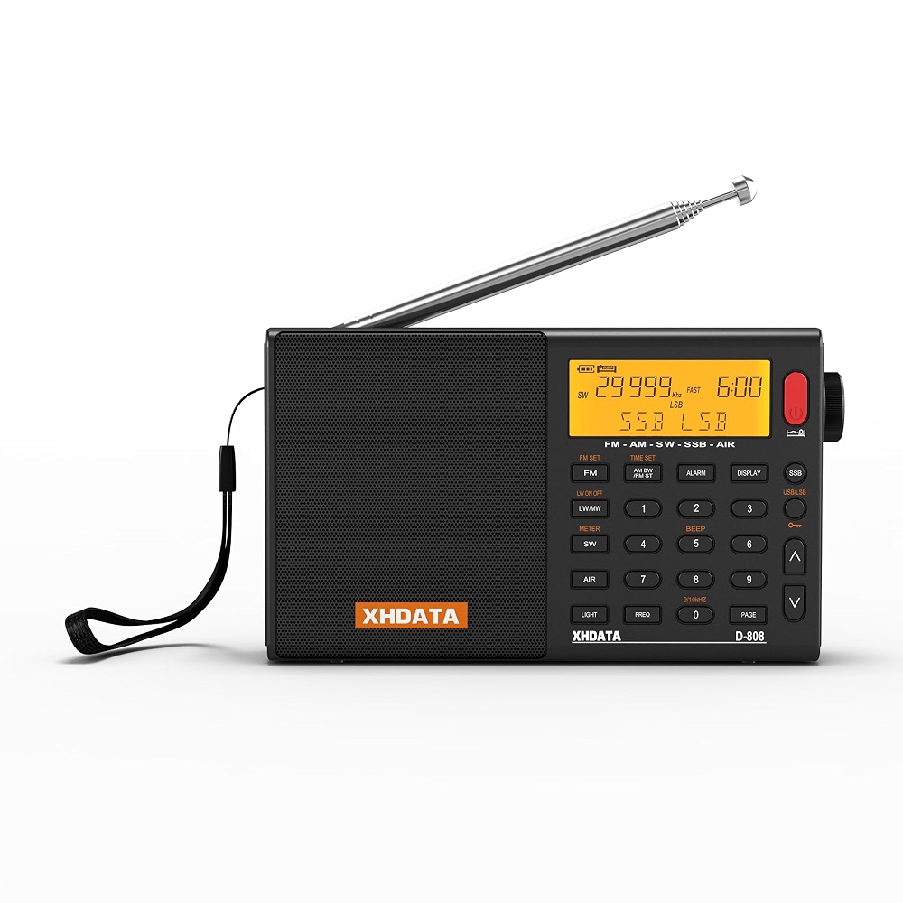 Radio Réveil Radio Portable XHDATA D-808 | FM Stéréo, SW, MW, LW, SSB, Air Band - Avec Antenne Externe Et RDS Xhdata D-109