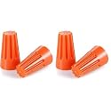 XHF UL Listed 500Pcs Orange 22-14AWG Wire Connector Nuts, Wire Caps for Quick Connection Max.2#14 W/2#16 W/2#18 w/2#20 Min.2#22 (Pack of 2)