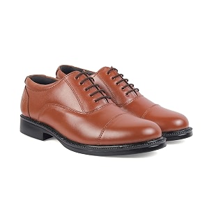 XHUGOY Medium Range Police Oxford Complete-Leather Shoe