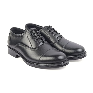 XHUGOY Medium Range Police Oxford Complete-Leather Shoe