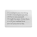 Xiahuyu Engraved Wallet Card Insert for Boyfriend Girlfriend Husband Wife If I Could Give You Thing In Life Inspirational Gifts for Daughter Son Valentines Christmas Birthday Gifts for Friend Family