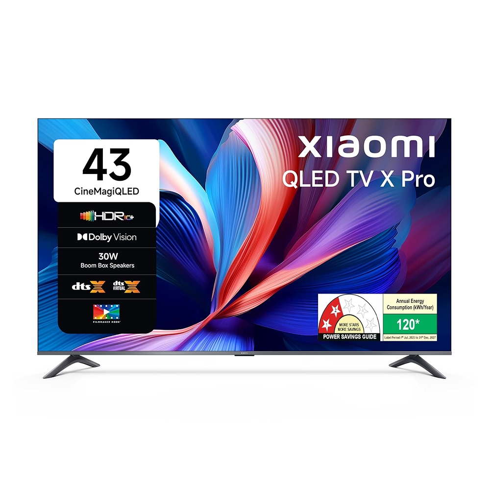 Xiaomi (108 cm) 43 inch X Pro 4K QLED | Dolby Vision & HDR10+|
