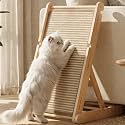 XiaZ Cat Scratcher, 23" Sisal Cats Scratching Board with 5 Adjustable Heights, No Assembly Required, Foldable Cat Scratchers for Indoor Cats and Kittens, Ready to Use
