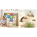 XiaZ Scalloped Kids Bookshelf & Cat Wall Shelves