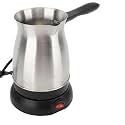 XIBO Electric Turkish Coffee Maker Stainless Steel Electric Turkish Coffee Machine, Arabic & Greek & Turkish Electric Coffee Maker Machine Pot Warmer Kettle, 5 to 6 Cups Capacity for Home Travel.