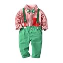 Xifamniy Baby Boys My First Valentine's / St.Patrick's/ Easter Day Outfit Newborn Bow Tie 3Pcs Pants Set