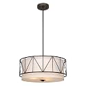 XiNBEi Lighting 3-Light 1834 Drum Chandelier for