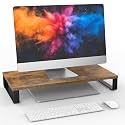 XINYAO Wood Monitor Stand Riser for Desk, 24x12x3 inch, Brown