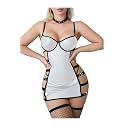 Xivir Satin Lycra Babydoll Lingerie Dress with