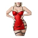Xivir Satin Lycra Babydoll Lingerie Dress with