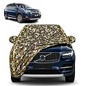 Xl6 100% Waterproof Car Cover | Dustproof Sun Protection Cover | Soft Cotton Lining | Triple Stitched | Mirror Pocket | Antenna Pocket | All Weather Body Cover (Army)
