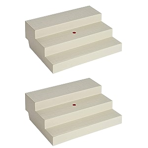xllent multipurpose 3 step cupboard organizer set of 2 ivory