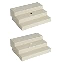 Xllent Multipurpose 3 Step Cupboard Organizer Set of 2, Ivory