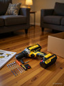 XLNT 21V CORDLESS DRILL MACHINE KIT x2-21V Battery Operated with 2 Speed and 25pc Accessories Cordless Drill