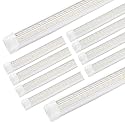 XLNYUUI - 1.2m 50W 6500K 7000LM Connectable Garage Light Integrated Clear Cover V Shape for Garage Warehouse Workbench Workshop