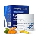 Lipo Curcumin 600mg Nutrition Tablets | All Vegan, 8X Better Bioavailability, Absorption Liposomal Formula | 95% Curcuminoids, Turmeric root extract | Joint Comfort, Immunity & Antioxidant Support | 60 Veg Capsules - Men 
