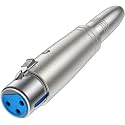 XLR to 14 Inch Male Stereo Adapter