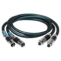 XLR Audio Cable Hi-end 8N OCC Silver-Plated 2XLR Male to 2XLR Female Balanced Adapter Wire for Microphone Amplifier(One Pair,5m)