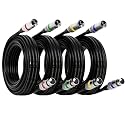 XLR Cable 4 Packs Balanced 3-Pin XLR Male To Female Microphone Cable Stage Light DMX Cables for Mixer Speaker Stage Lighting Etc(15m)
