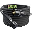 AA AUDIO ACCESSORY XLR Cables 15 feet, 21AWG OFC Dual Shielded Mic Cord