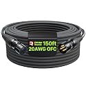 AA AUDIO ACCESSORY XLR Cables 150ft, 20AWG OFC Dual Shielded Mic Cord