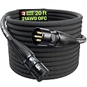 AA AUDIO ACCESSORY XLR Cables 20ft, 21AWG OFC Dual Shielded Mic Cord