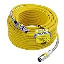 Premium XLR Cable 100 FT, 3 Pins XLR Microphone Male to Female Cord, Yellow