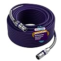 Premium XLR Cable 100 FT, 3 Pins XLR Microphone Male to Female Cord, Orange